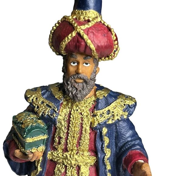 Pier 1 Imports 2 Wise Men Kings Gifts Nativity Hand Painted Resin Figurines 7" - Picture 14 of 15